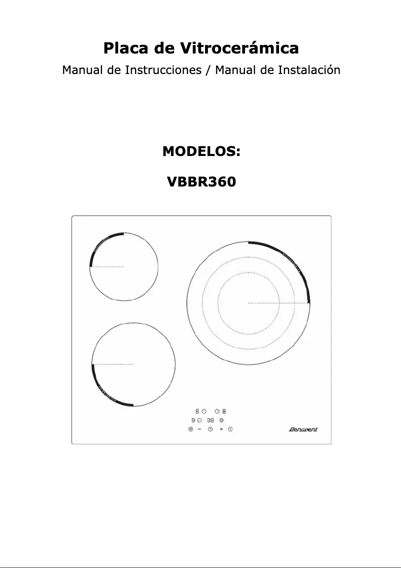 Página 1 del manual Manual de usuario Benavent VBBR360