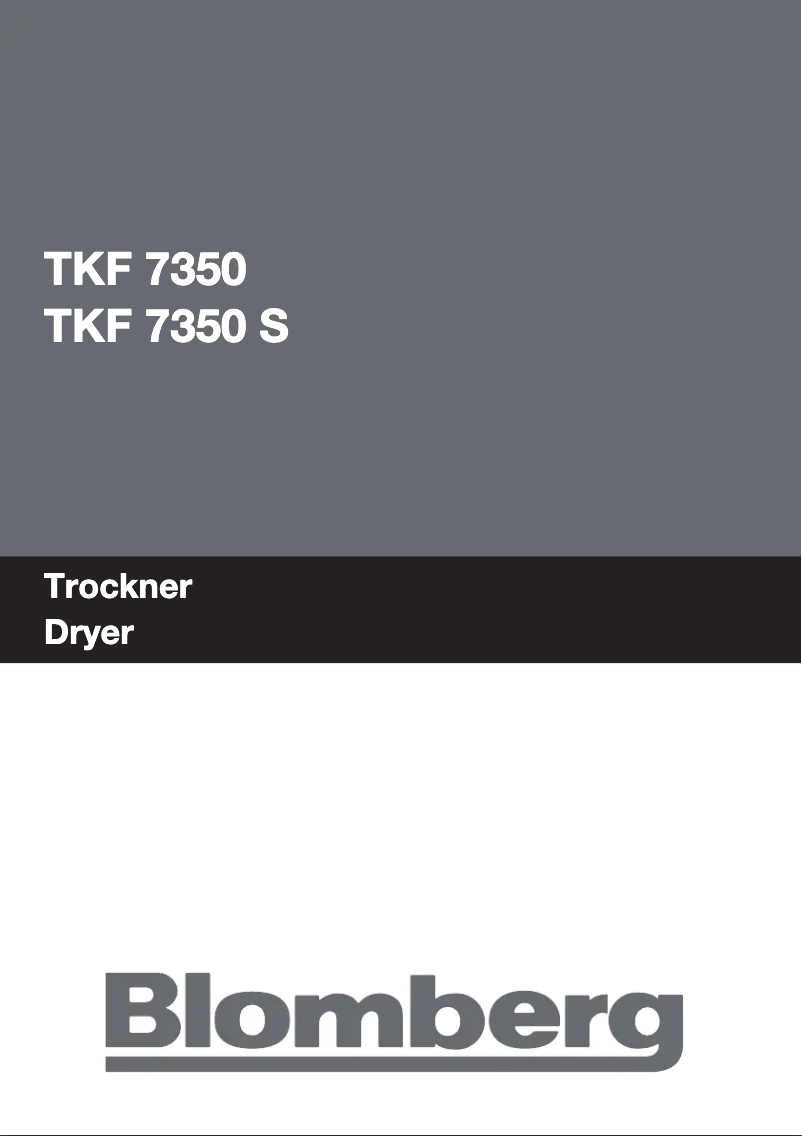 Page n°1 - Manuel utilisateur Blomberg TKF 7350