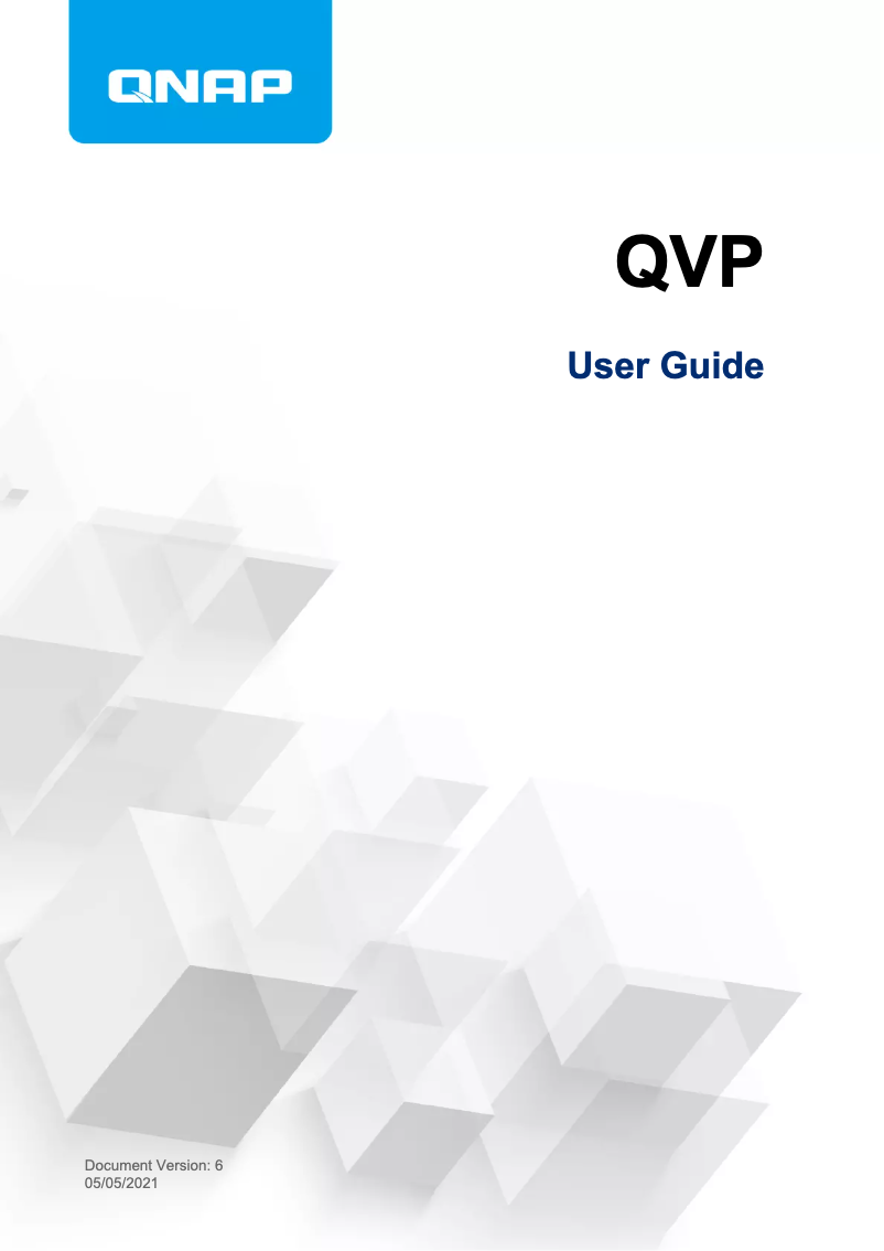 Page n°1 - Manuel utilisateur QNAP QVP-21A-04CH