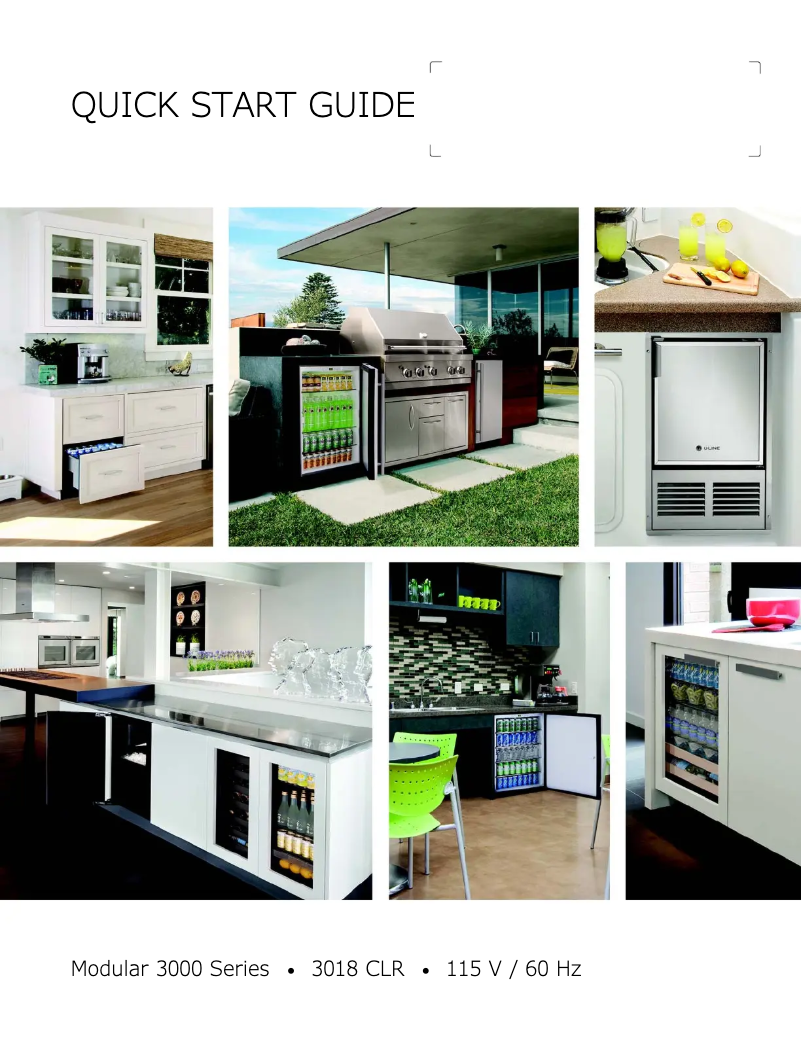 Page n°1 - Guide de démarrage rapide U-Line U-3018CLR40B