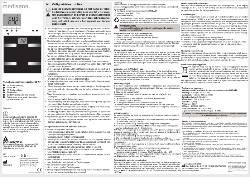 Page n°1 - Manuel utilisateur Medisana BS A41 Connect