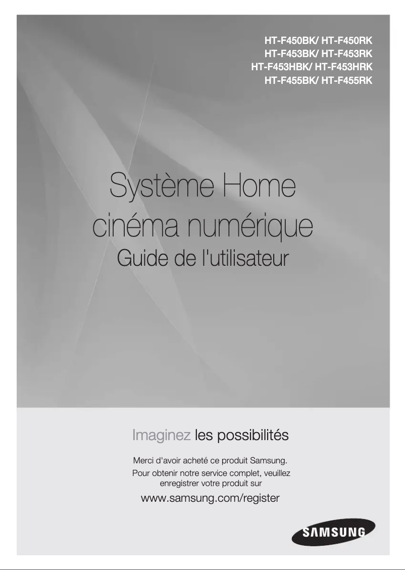 Image de la première page du manuel de l'appareil HT-F455BK
