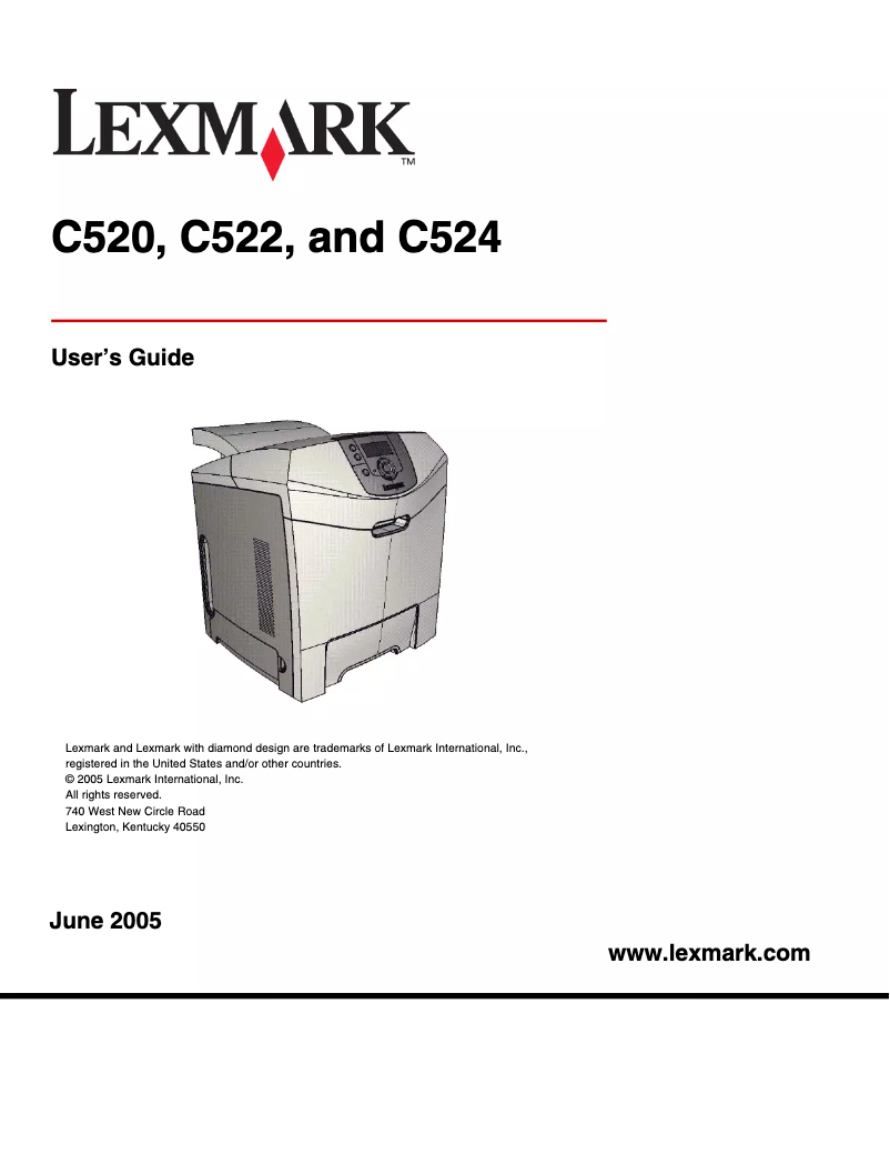 Page 1 de la notice Manuel utilisateur Lexmark C522