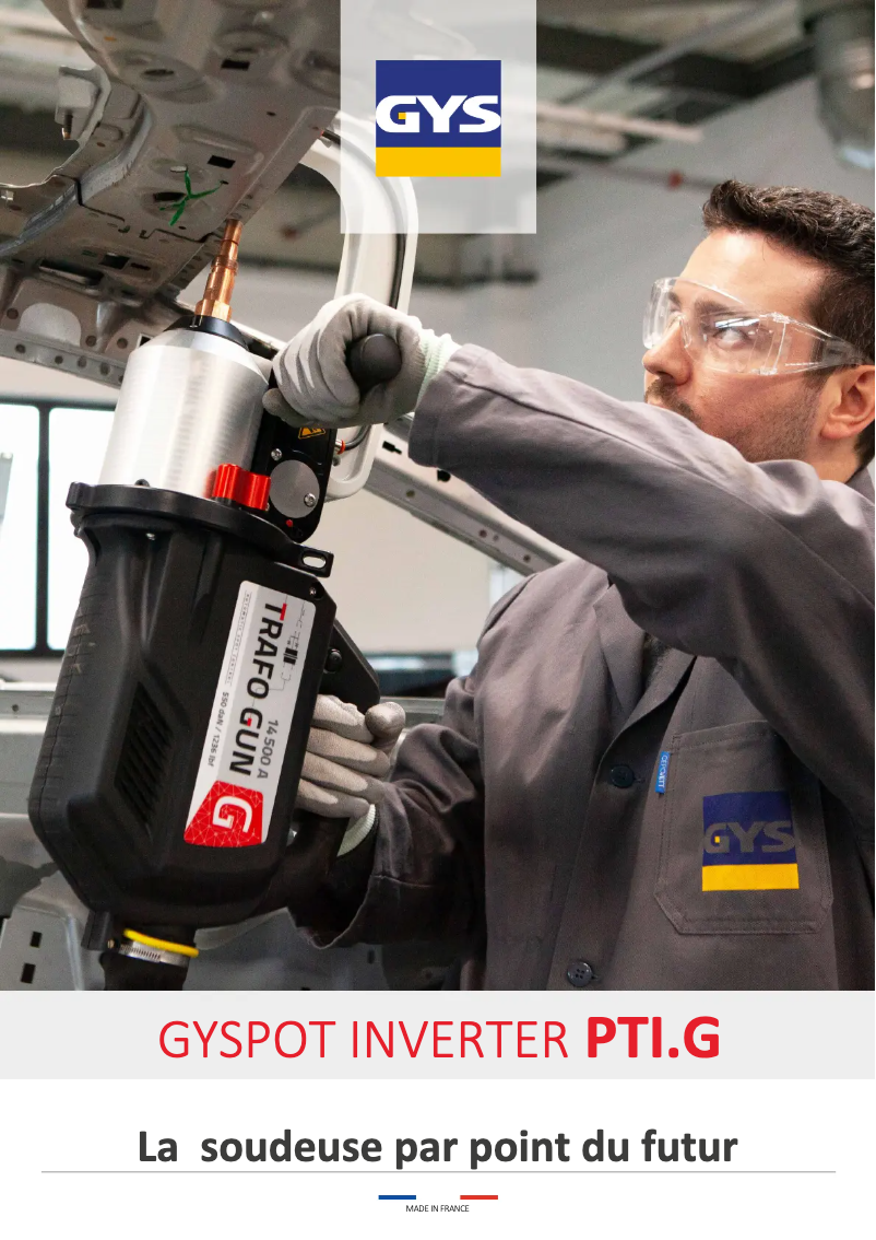 Page 1 de la notice Brochure GYS Gyspot Inverter Evolution Pti.G 480V