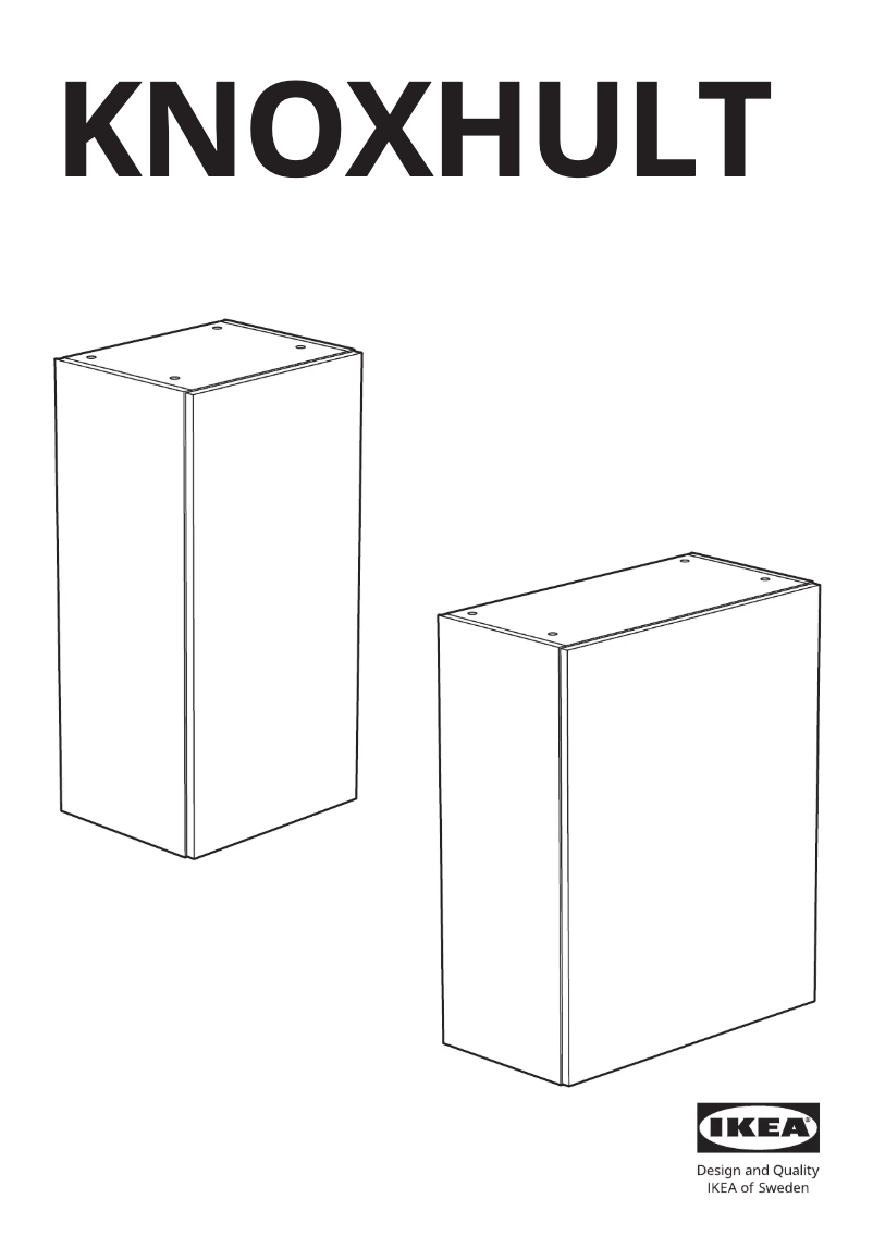 Image de la première page du manuel de l'appareil KNOXHULT 903.722.65