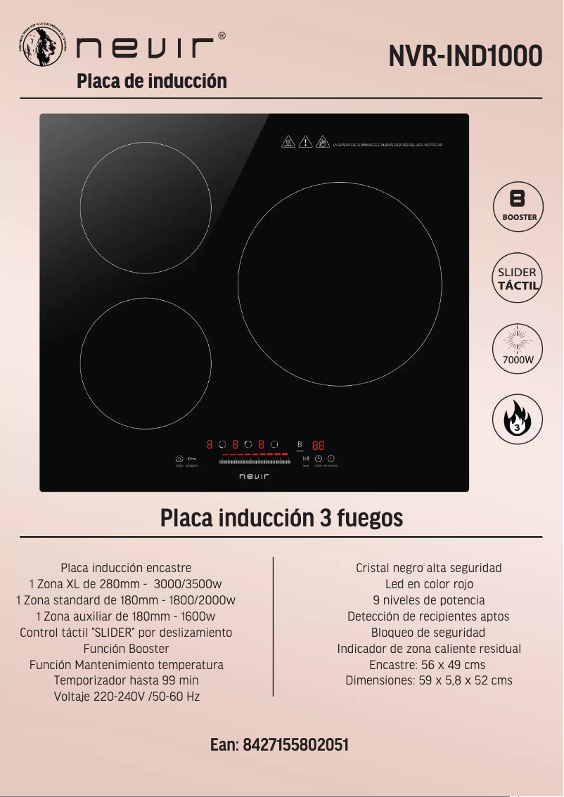 Page 1 de la notice Manuel utilisateur Nevir NVR-IND1000