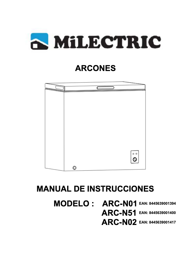Page 1 de la notice Manuel utilisateur Milectric ARC-N02
