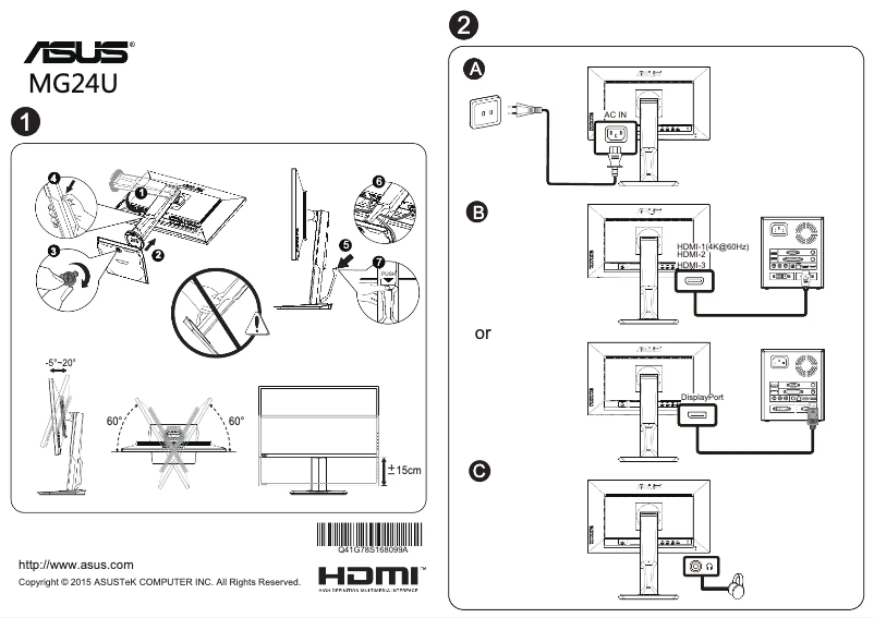 Page n°1 - Manuel utilisateur Asus MG24UQ