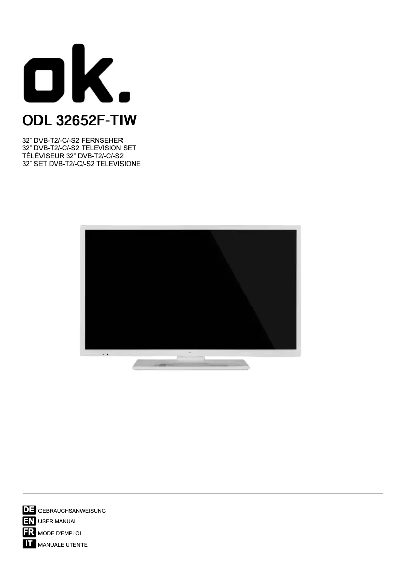 Page 1 de la notice Manuel utilisateur OK ODL 32652F-TIW