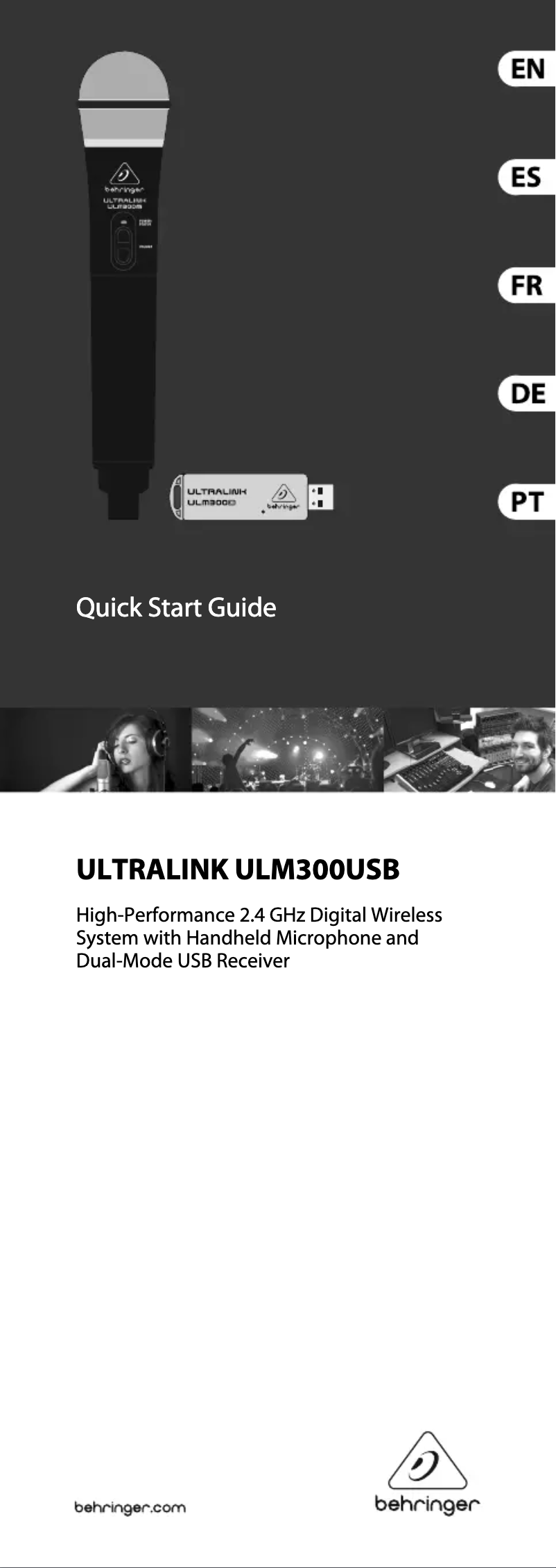 Page 1 de la notice Guide de démarrage rapide Behringer UltraLink ULM300USB
