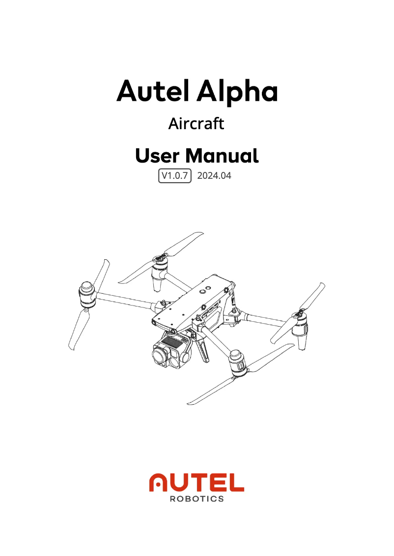 Page n°1 - Manuel utilisateur Autel Alpha