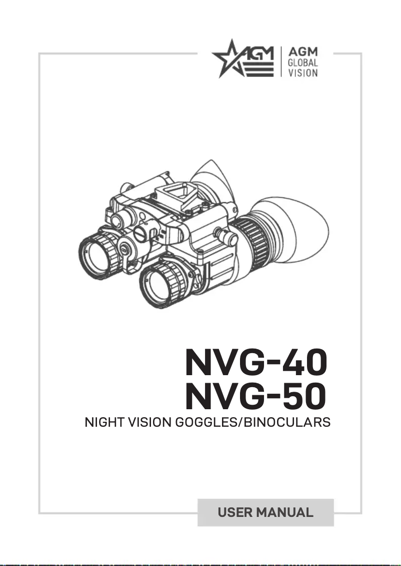 Page 1 de la notice Manuel utilisateur AGM NVG-40