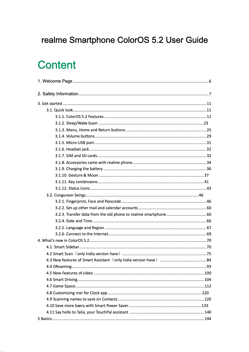 Page 1 of the manual User Manual Realme X7 Max 5G