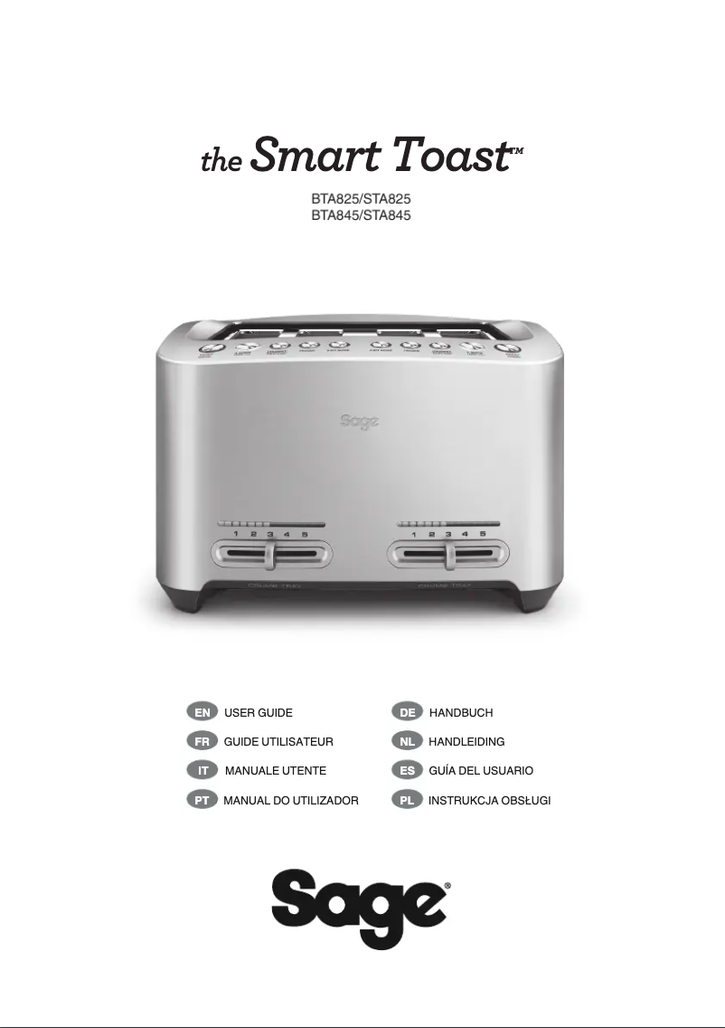 Page 1 de la notice Manuel utilisateur Sage the Smart Toast 4 STA825