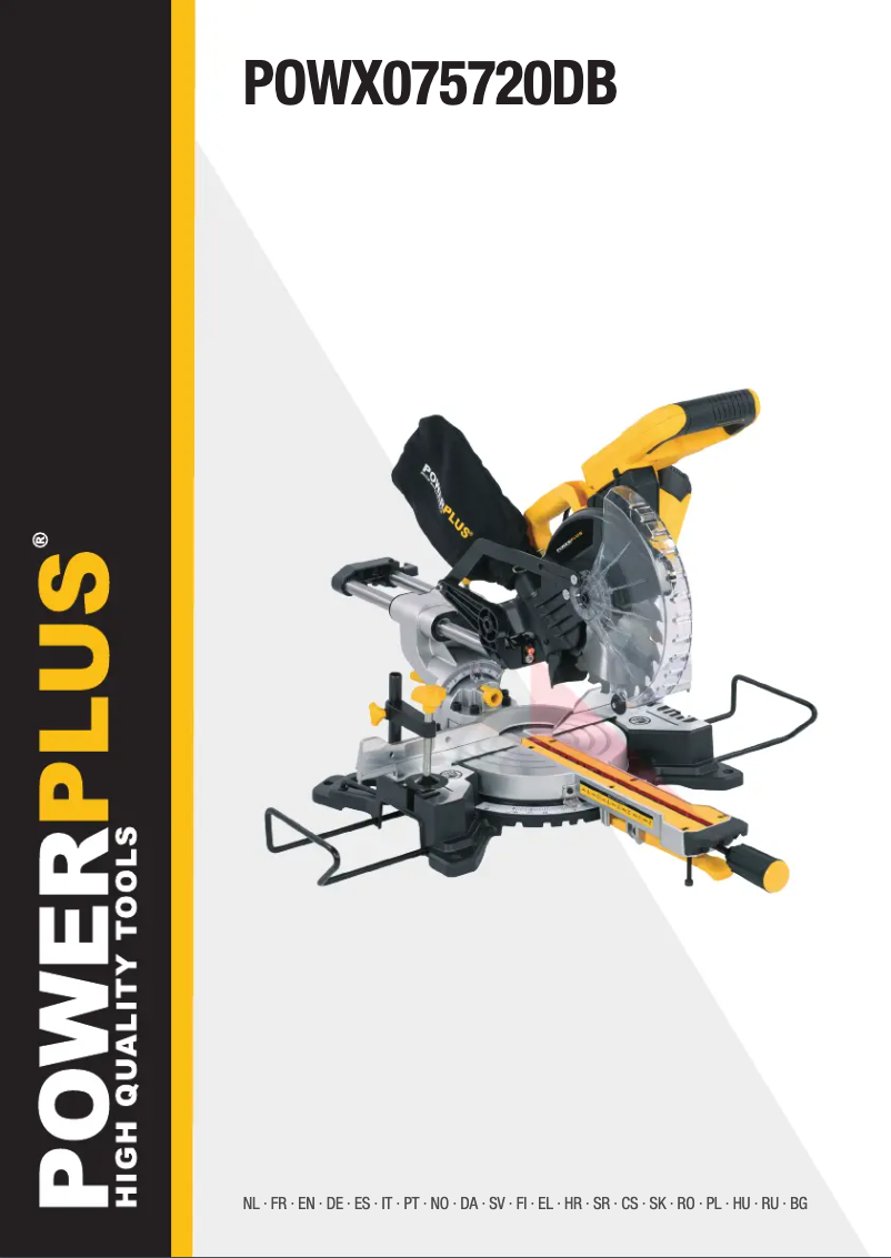 Page n°1 - Manuel utilisateur PowerPlus POWX075720DB