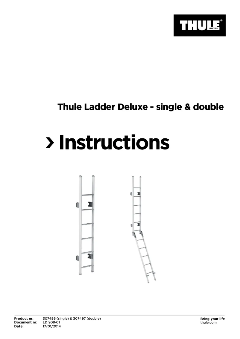 Page 1 de la notice Manuel utilisateur Thule Ladder Deluxe 6 Steps