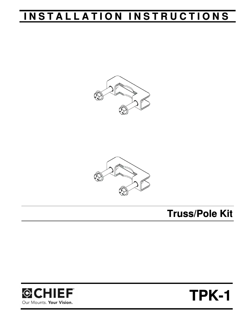 Page 1 de la notice Manuel utilisateur Chief TPK1