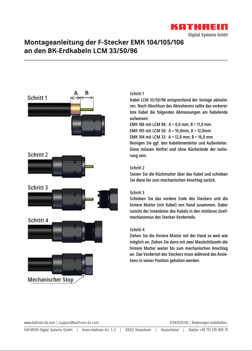 First page image of the manual for EMK 104