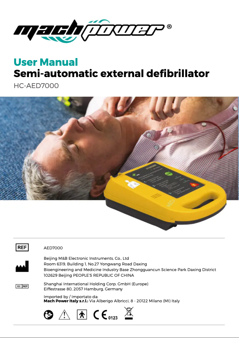 Page 1 de la notice Manuel utilisateur Mach Power HC-AED7000