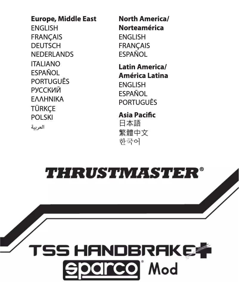 Page n°1 - Manuel utilisateur Thrustmaster TSS Handbrake+ Sparco Mod