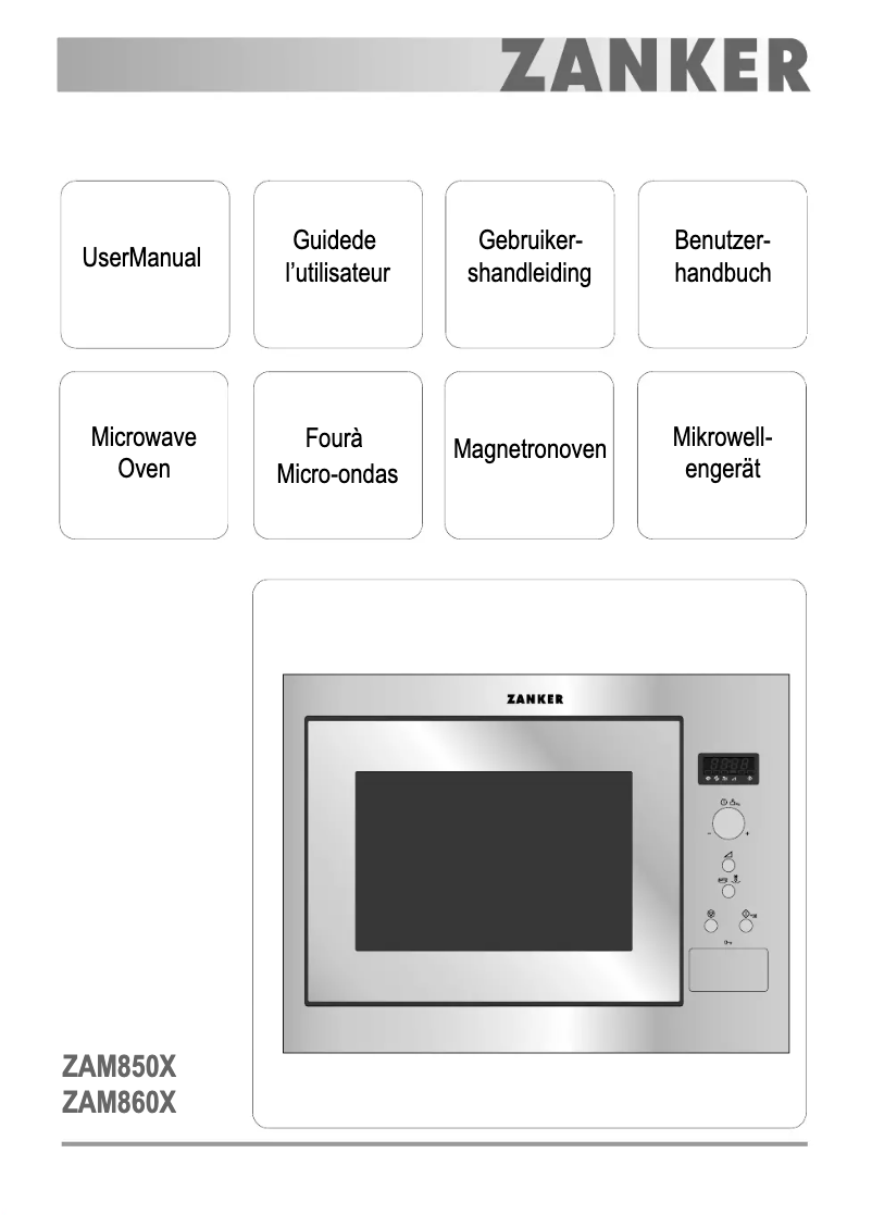Page n°1 - Manuel utilisateur Zanker ZAM860X