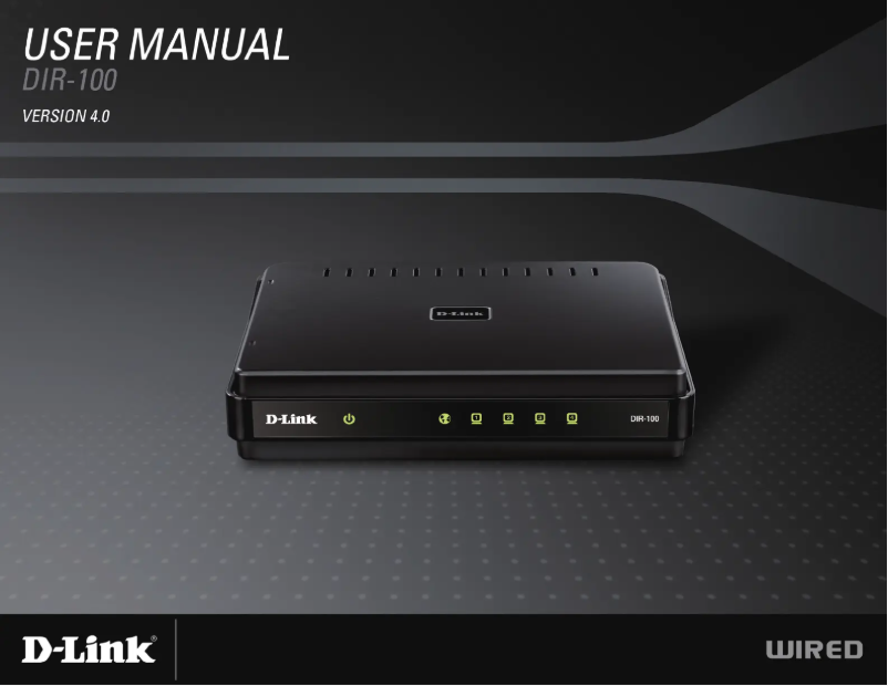 Page 1 de la notice Manuel utilisateur D-Link DIR-100