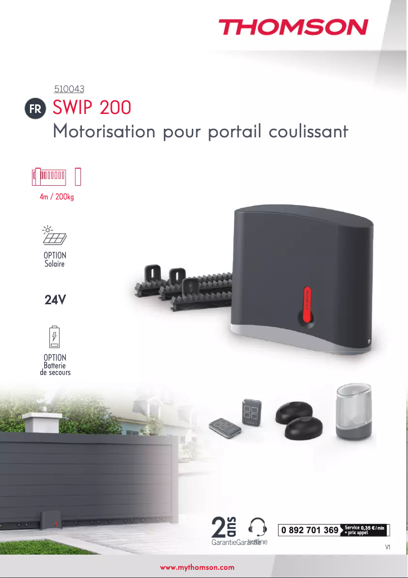 Page n°1 - Manuel utilisateur Thomson 510043