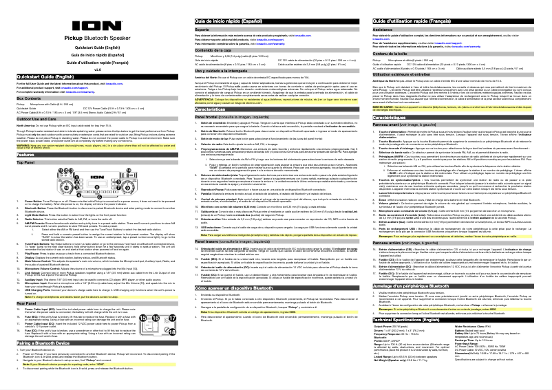 Page n°1 - Guide de démarrage rapide ION Pickup