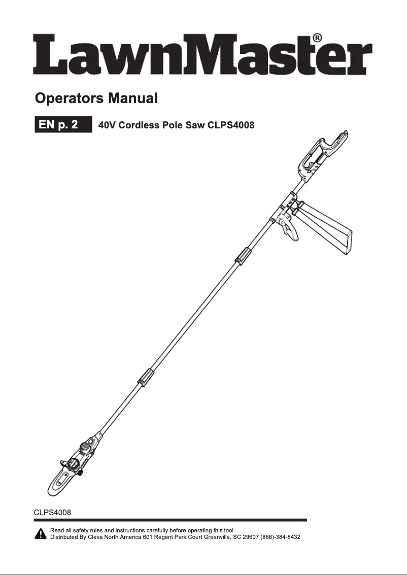 Image de la première page du manuel de l'appareil CLPS4008K