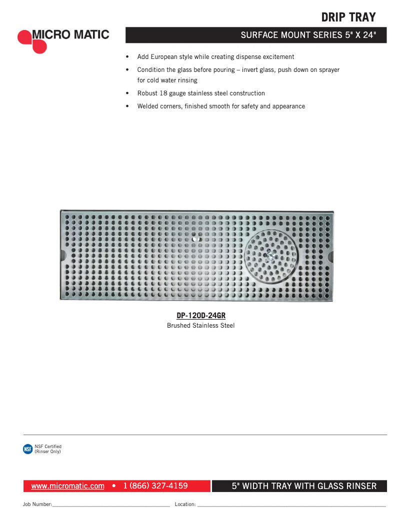 Image de la première page du manuel de l'appareil DP-120D-24GR
