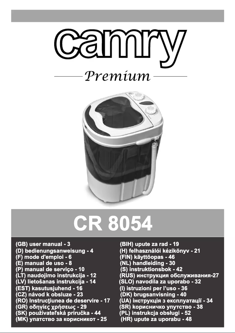 Image de la première page du manuel de l'appareil CR 8054