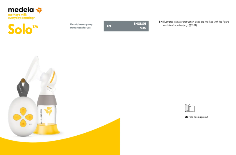 Page 1 de la notice Manuel utilisateur Medela Solo