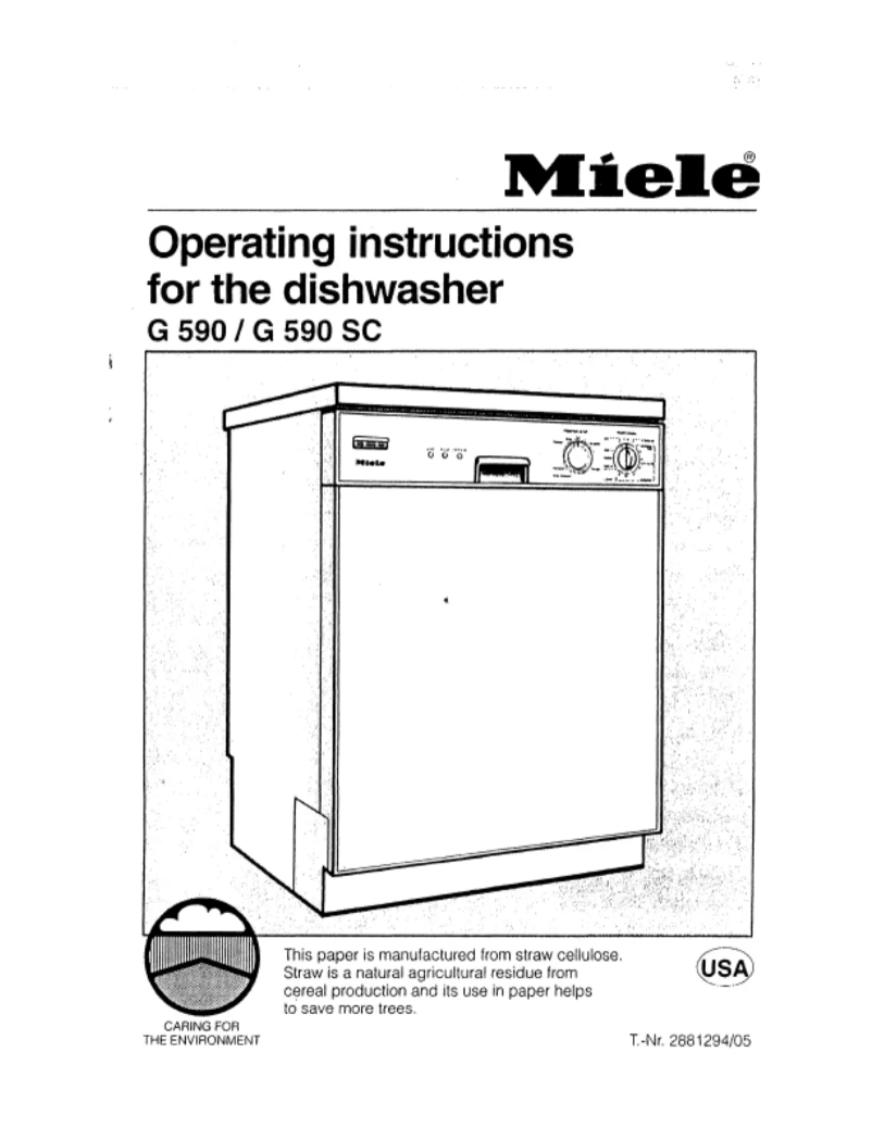 Page 1 de la notice Manuel utilisateur Miele G 590 SC