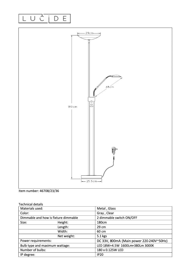 Page 1 of the manual User Manual Lucide Ziggy Led