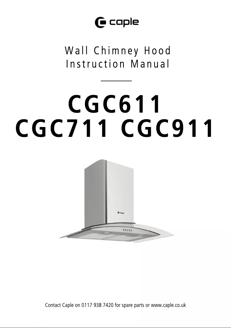 Image de la première page du manuel de l'appareil CGC711BK