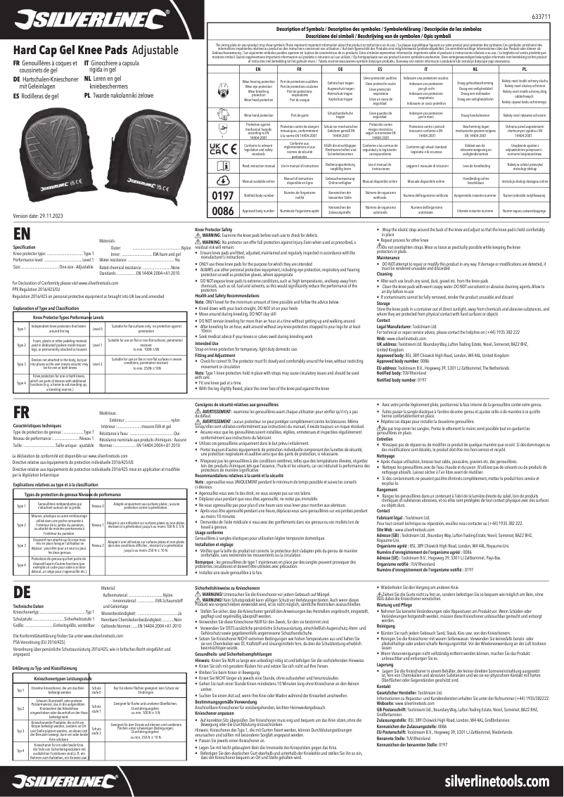 Page n°1 - Manuel utilisateur Silverline 633711