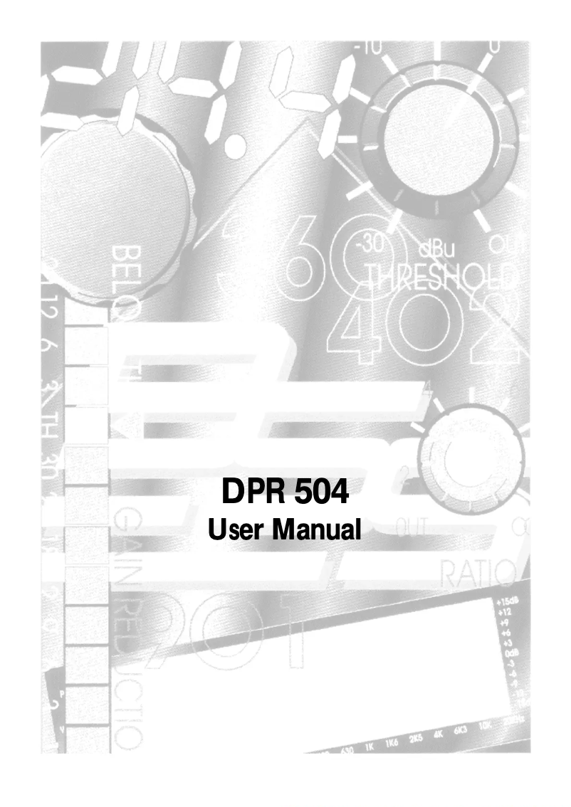Page 1 de la notice Manuel utilisateur BSS Audio DPR-504