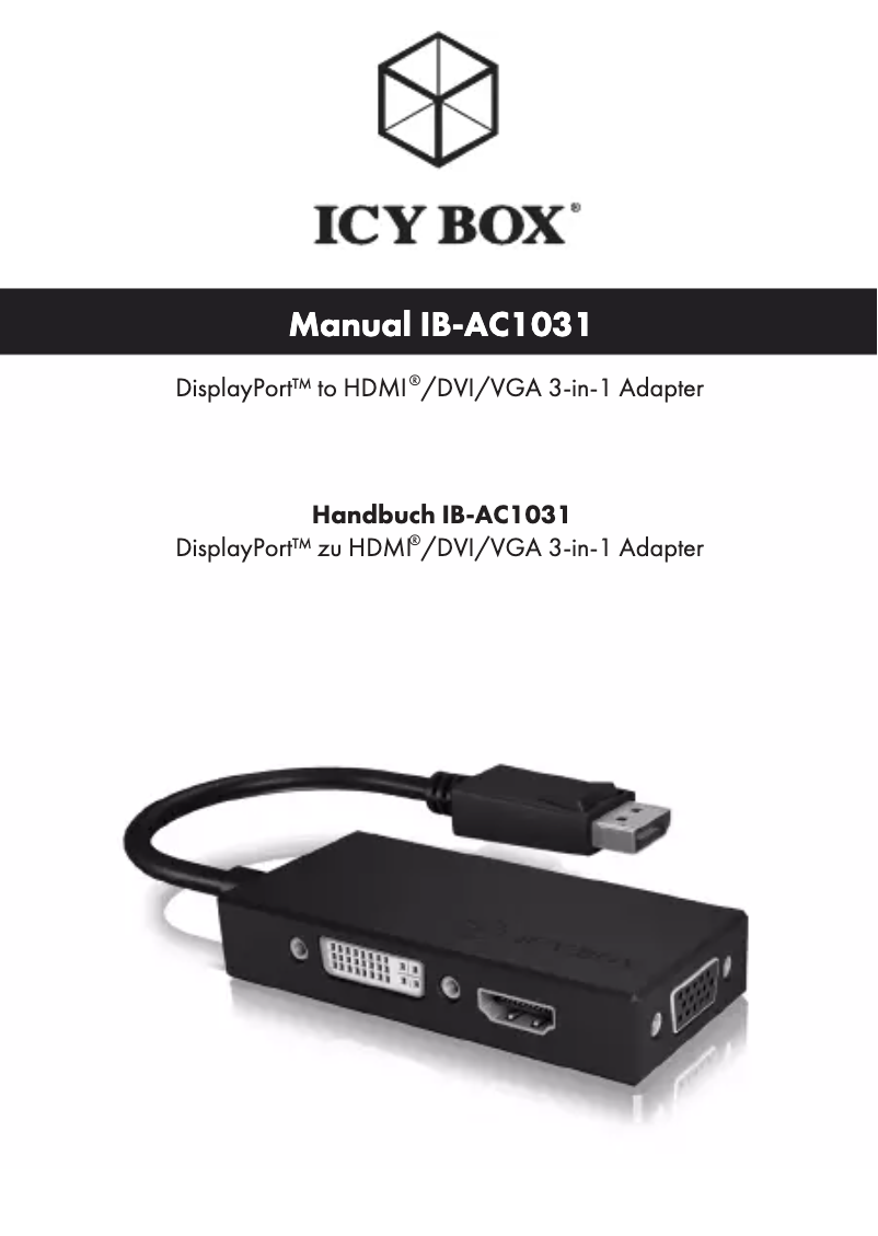 Image de la première page du manuel de l'appareil IB-AC1031