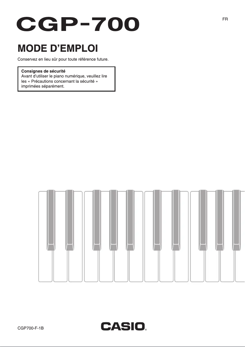 Page 1 de la notice Manuel utilisateur Casio CGP-700
