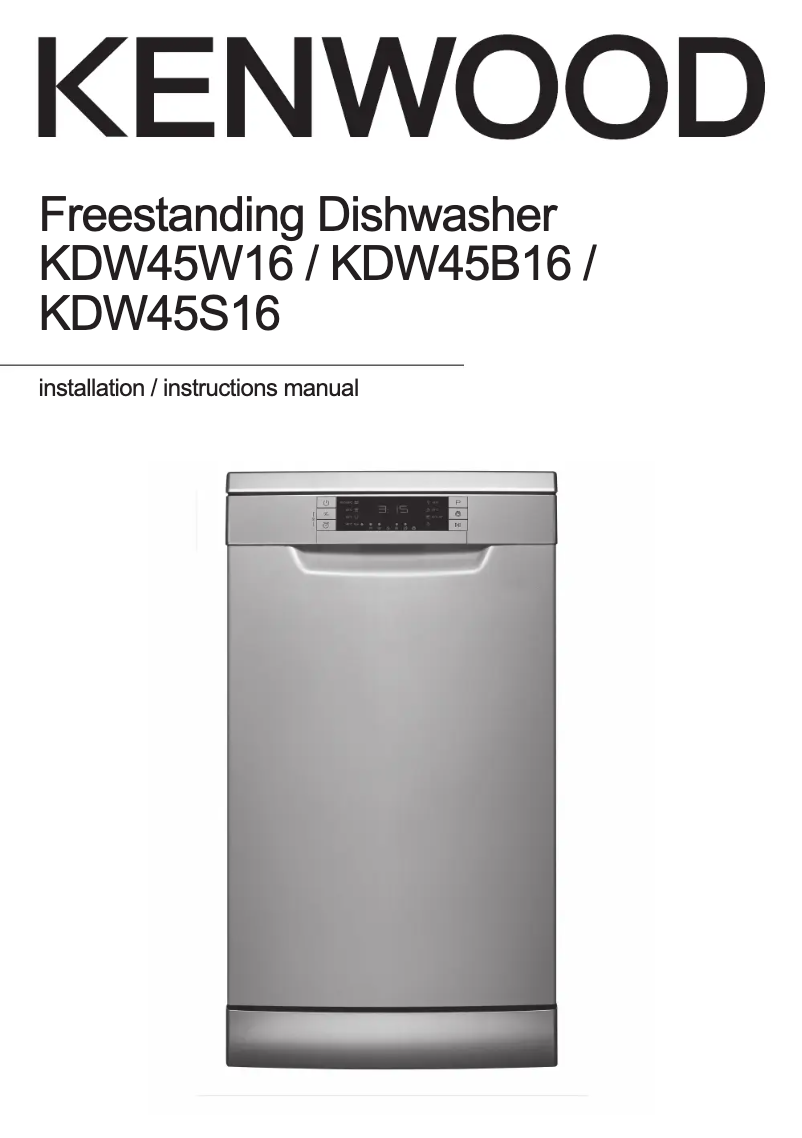 Page 1 de la notice Manuel utilisateur Kenwood KDW45B16