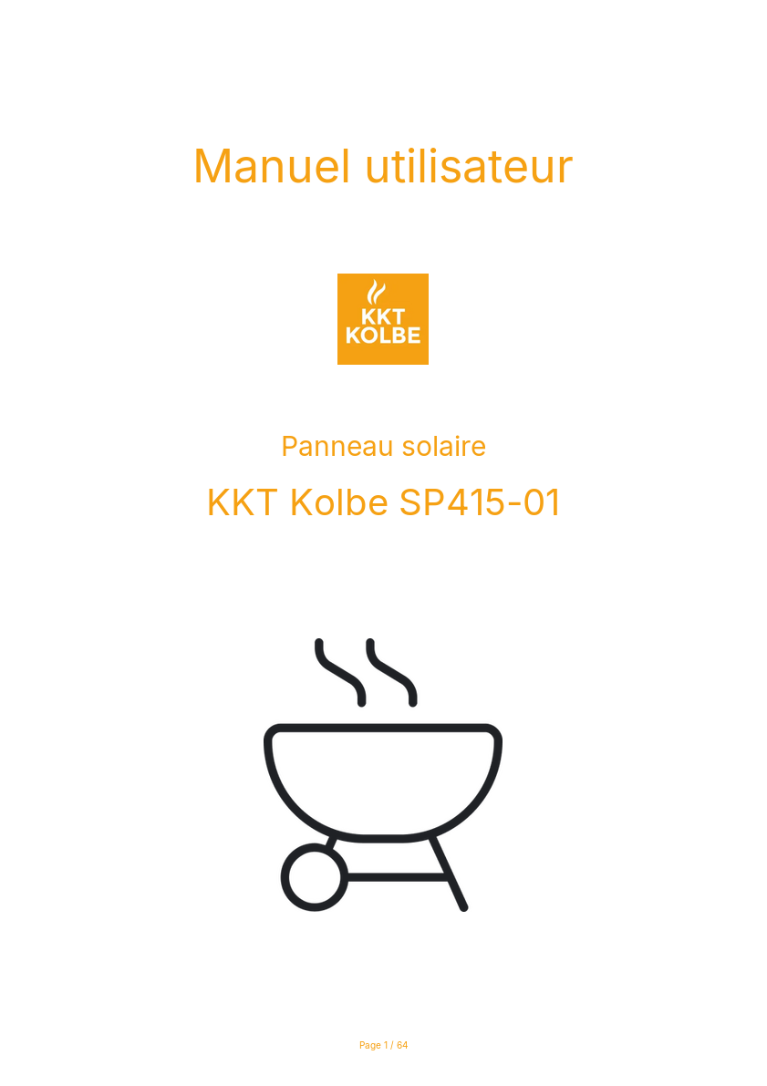 Image de la première page du manuel de l'appareil SP415-01