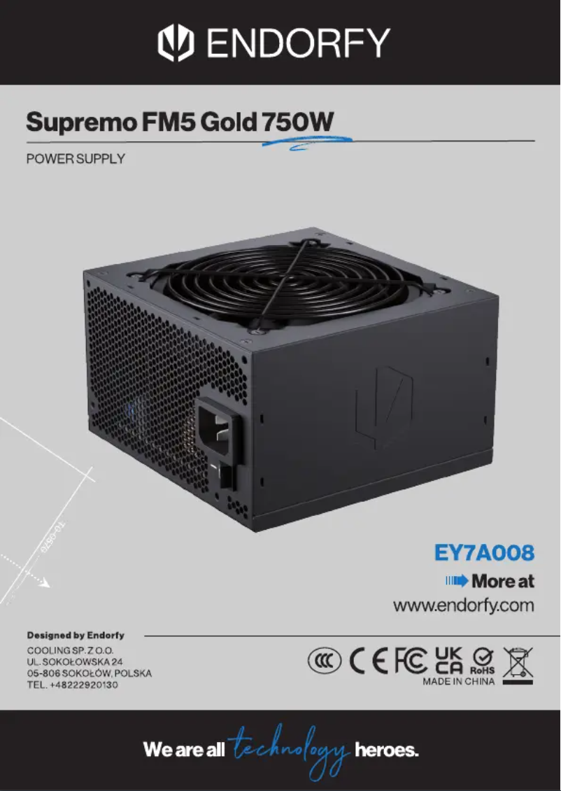 Page n°1 - Manuel utilisateur ENDORFY Supremo FM5 Gold 750W