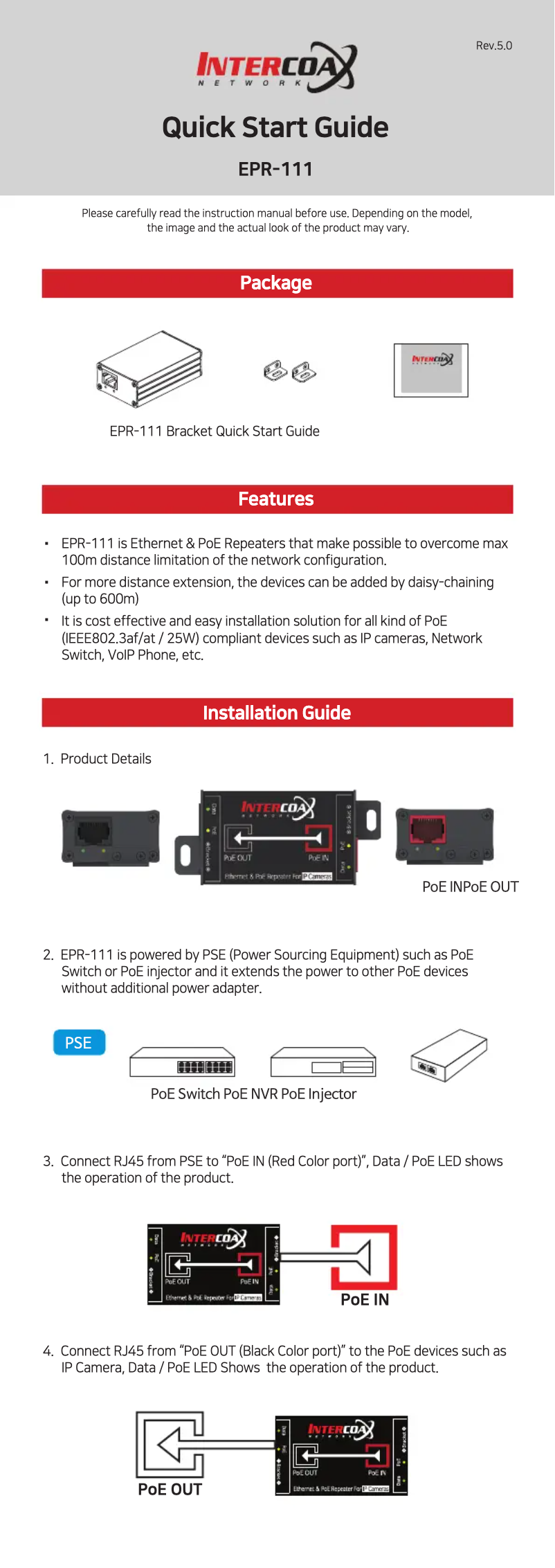 Page n°1 - Guide de démarrage rapide Lorex EPR-111