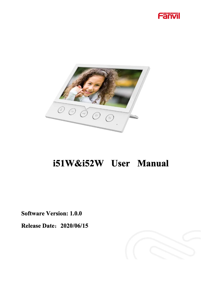 Page 1 de la notice Manuel utilisateur Fanvil i52W