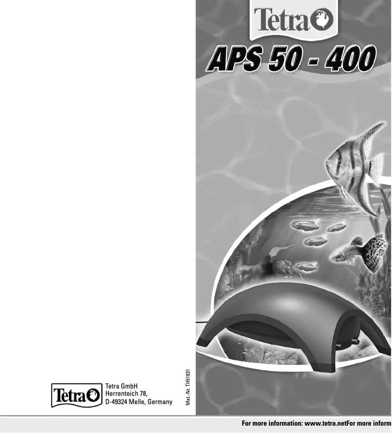 Page n°1 - Manuel utilisateur Tetra APS 150
