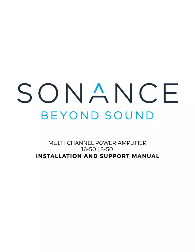 Page 1 de la notice Manuel utilisateur Sonance 8-50