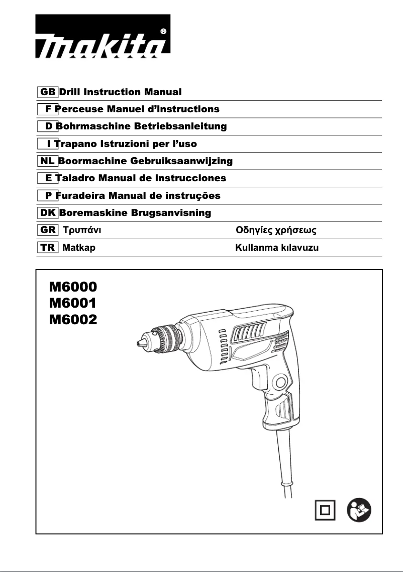 Page 1 de la notice Manuel utilisateur Makita M6001