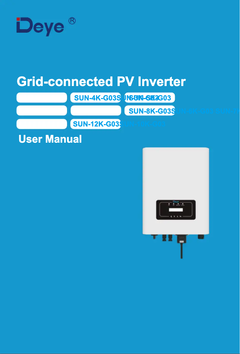 Imagen de la primera página del manual del dispositivo SUN-12K-G03