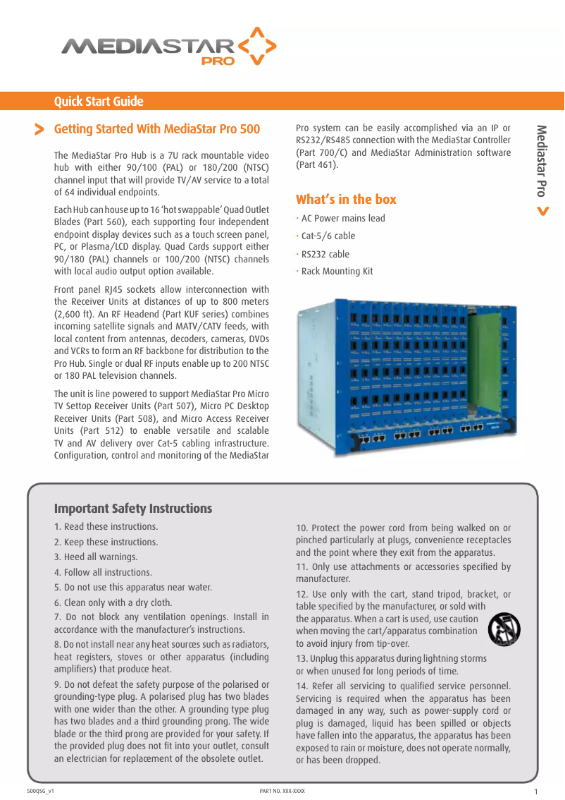 Page n°1 - Manuel utilisateur Cabletime 560-SPTL