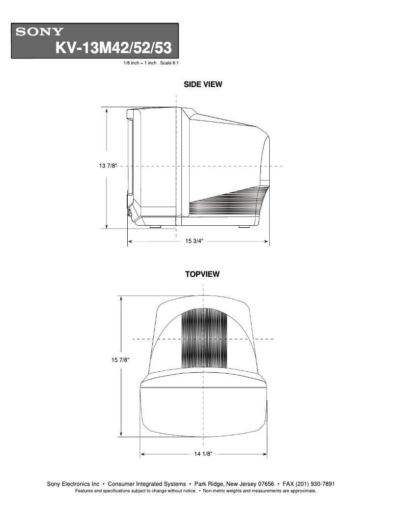 Image de la première page du manuel de l'appareil KV-13M42